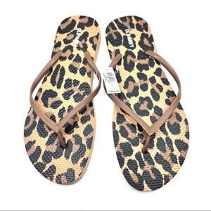 Old Navy Womens Basic Animal Print Flip Flop Sz 9